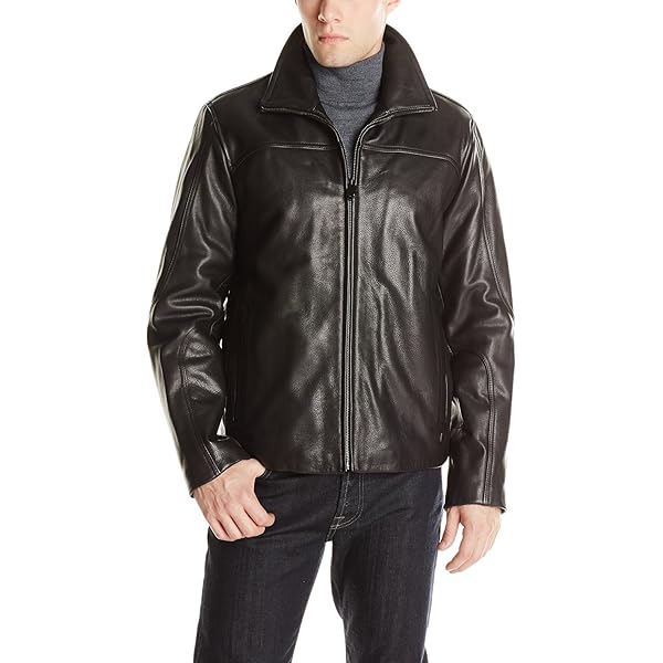 Men's Genuine Pig napa Suede Leather Front Zipper Closure